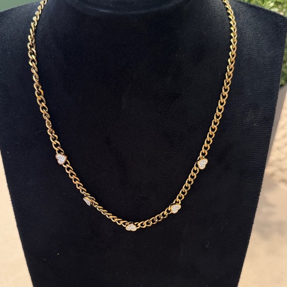 Jewelry - Gold Heart Titanium Steel 16-18” Charm Necklace